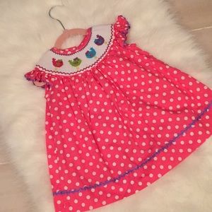 6 month Pink smocked dress